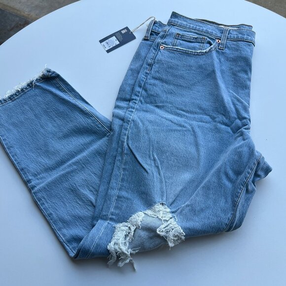 Universal Thread Womens High-Rise 90's Vintage Straight Jeans Light Blue Size 16 - Picture 6 of 8